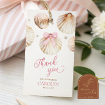 Mädchen Rosa Schleife Muschel Baby Shower Geschenk
