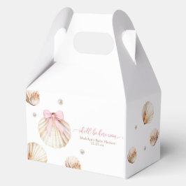 Mädchen Rosa Schleife Muschel Baby Shower Geschenkschachtel