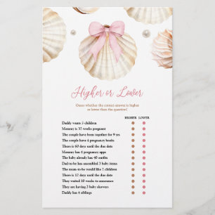 Mädchen Rosa Schleife Muschel Baby Shower Höher od