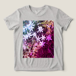 Mädchen Rosa und weiße Blume Tri-Blend Shirt