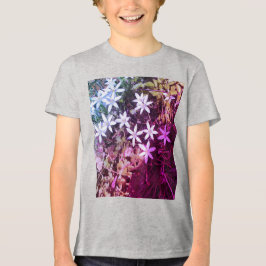 Mädchen Rosa und weiße Blume Tri-Blend Shirt