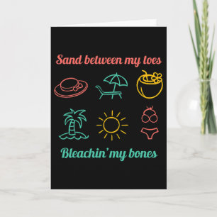 Mädchen Sand zwischen meinen Zehen Souvenir Strand Karte