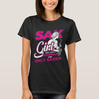 Mädchen Saxophon T-Shirt