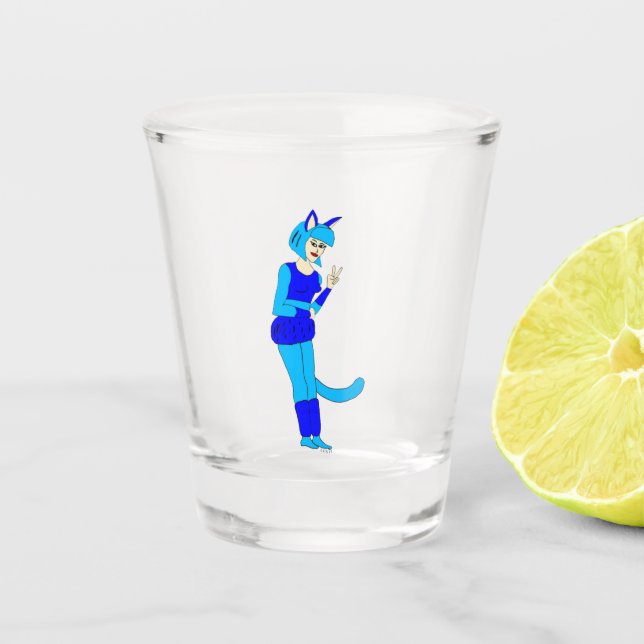 Mädchen Schnapsglas (Vorderseite)
