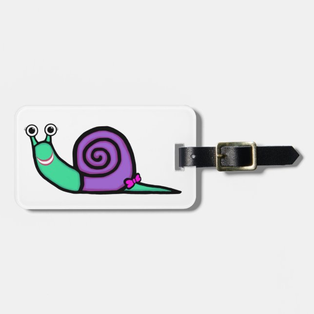 Mädchen-Schnecke Gepäckanhänger (Vorderseite horizontal)