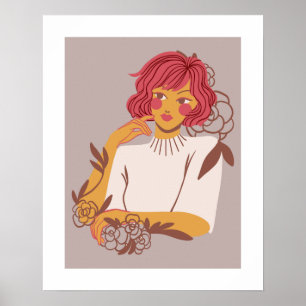 Mädchen Schöne Kunst Poster