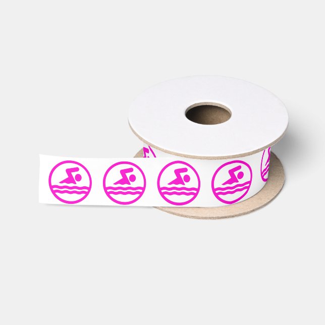 Mädchen Schwimmen und Tauchen Schwimmer Pink Schwi Satinband (Spule)