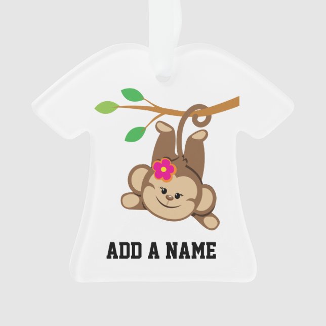 Mädchen-schwingaffe Ornament (Vorderseite)