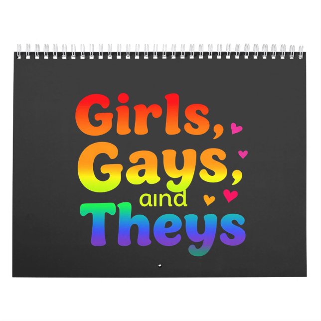 Mädchen, Schwule, und sie sind LGBT-Pride Monatsin Kalender (Titelbild)