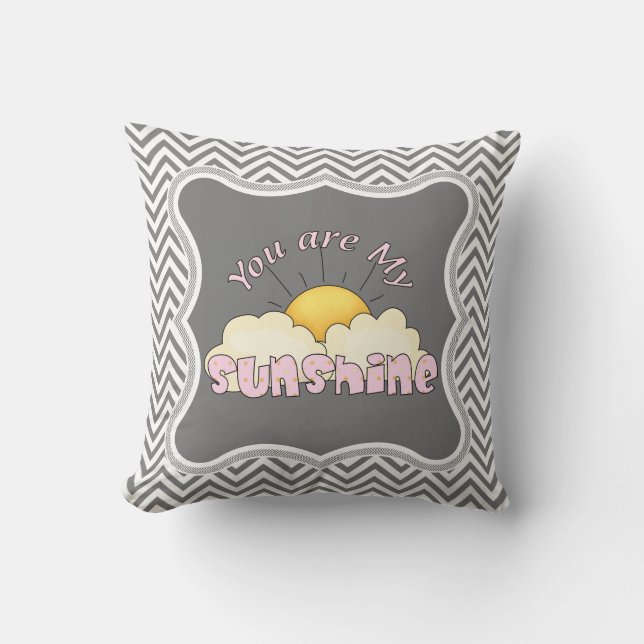Mädchen Sie sind mein Sonnenscheinkissen Kissen (Vorderseite)