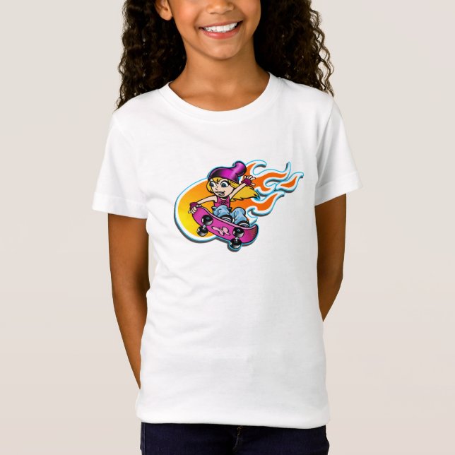 Mädchen Sk8 T-Shirt (Vorderseite)