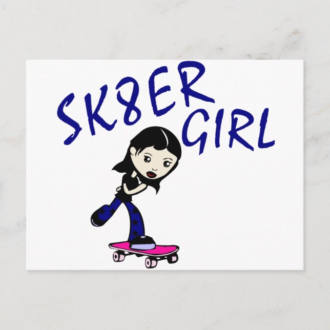 Mädchen sk8er postkarte (Vorderseite)