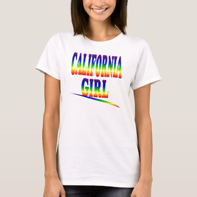 MÄDCHEN-SPAGHETTI-SPITZE DER DAMEN-KALIFORNIEN T-Shirt (Vorderseite)