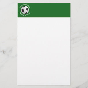 Mädchen spielen Fußball, Jungen spielen Fußball Briefpapier
