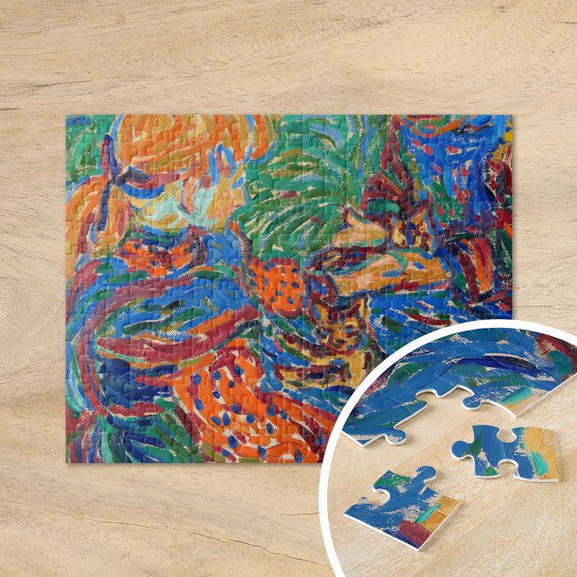 Mädchen spielen mit Katzen | Ernst Ludwig Kirchner (Von Creator hochgeladen)