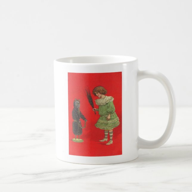 Mädchen spielen mit Krampuspuppe Kaffeetasse (Rechts)