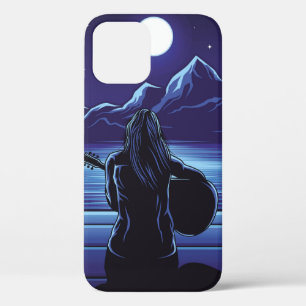 Mädchen spielt Gitarre der Nachtgitarre, Mädchen, Case-Mate iPhone Hülle