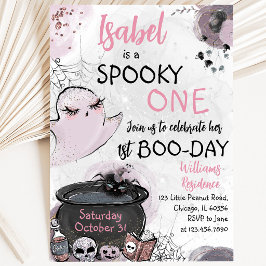 Mädchen Spooky ein Halloween Geburtstag Einladung