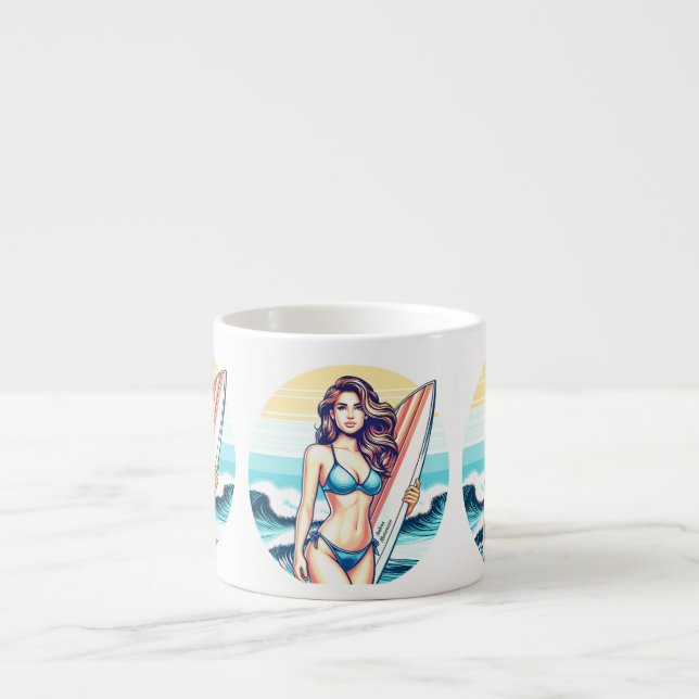Mädchen Sport & Surfen Espressotasse (Vorderseite)