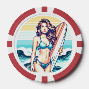 Mädchen Sport & Surfen Pokerchips