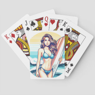Mädchen Sport & Surfen Spielkarten