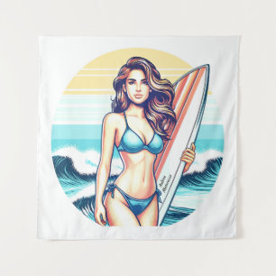 Mädchen Sport & Surfen Wandteppich