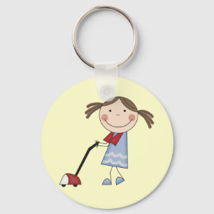 Mädchen-staubsaugende T-Shirts und Geschenke Schlüsselanhänger