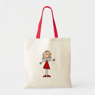 Mädchen-Strichmännchen-Tasche Tragetasche