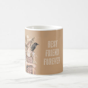 Mädchen Strohhut Krähe Kaffeetasse