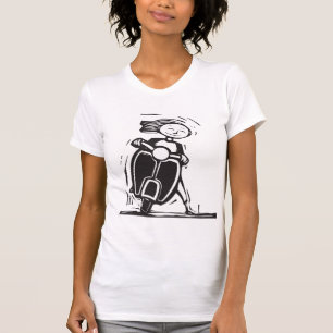 Mädchen T - Shirt der reitenein Roller-Frauen