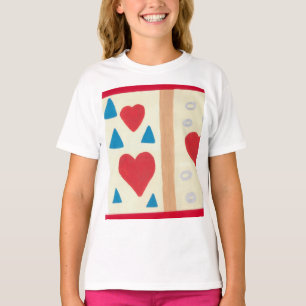 Mädchen T-Shirt mit gerraftem Saum