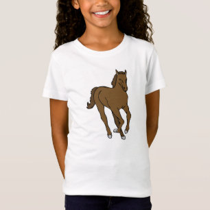 Mädchen T-shirt weiß mit Pferdemotiv