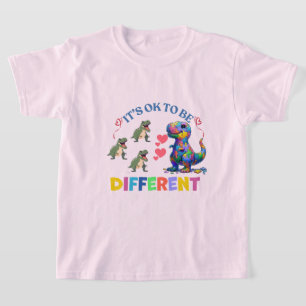 Mädchen-T-Shirts – Anderssein ist okay 🦕💖 T-Shirt