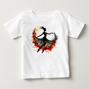 Mädchen Tanz Blume Impuls Inspiration Quelle natu Baby T-shirt