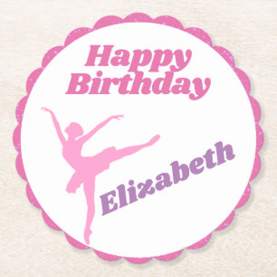 Mädchen tanzen Fuchsia Ballerina Alles Gute zum Ge Untersetzer