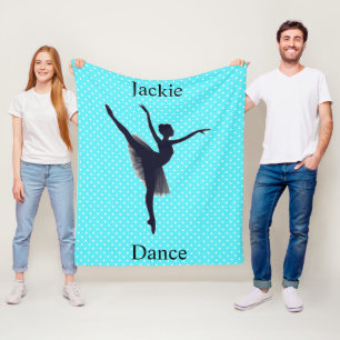 Mädchen tanzen Polka-Punkt Fleecedecke