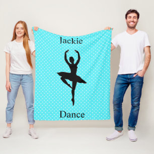 Mädchen tanzen Polka-Punkt Fleecedecke