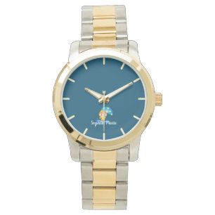 Mädchen tanzen unter dem Regen Armbanduhr