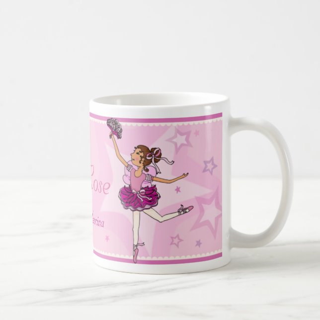 Mädchen-Tasse rosa und kastanienbraunen Haares Kaffeetasse (Rechts)