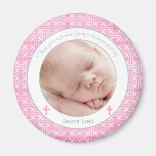 Mädchen-Taufe/Taufbevorzugung - Foto-Magnet Magnet