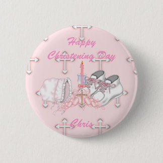 Mädchen-Taufwunsch Button