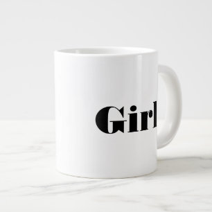 Mädchen-Text-Name mit Blockfarbe-Text-Spezialität- Jumbo-Tasse