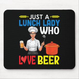 Mädchen trinken nur ein Mittagessen Lady, die Lieb Mousepad