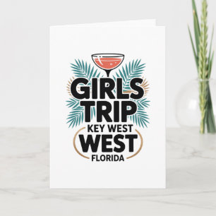 Mädchen-Trip Key West Frauen Mädchen beste Freundi Karte