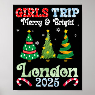Mädchen-Trip Merry Bright Weihnachten in London Ur Poster
