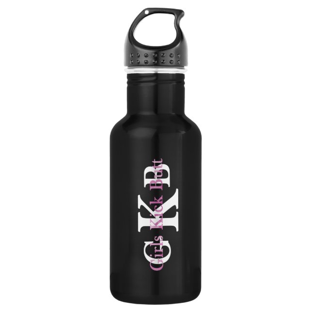 Mädchen-Tritt-Hintern! Wasserflasche (Vorderseite)