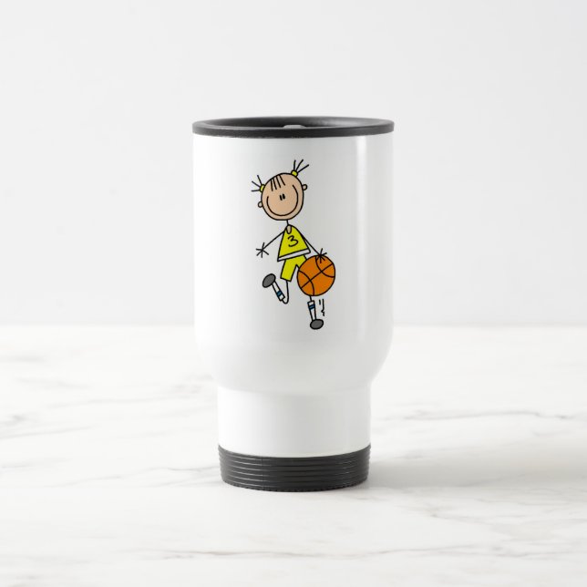 Mädchen-tröpfelnde Basketball-T-Shirts und Reisebecher (Mittel)