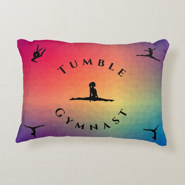 Mädchen Tumble Gymnast Custom Gymnastik Pillow Dekokissen (Rückseite)