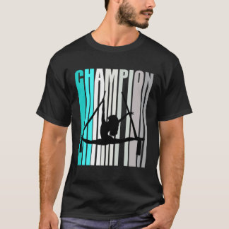 Mädchen Türkis Akrobatik Champion Luft Yoga Tanz T-Shirt