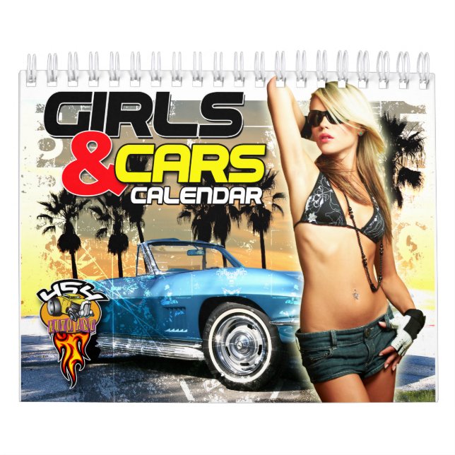 Mädchen-und Auto-Kalender Kalender (Titelbild)